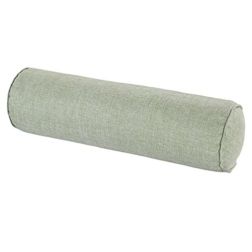 NBPillows 16x6 Inch Round Neck Pillow For Neck Backrest for Car or Office Chair Sofa, Semi-Roll Pillow With Washable Organic Cotton Coverï¼ˆgreenï¼‰