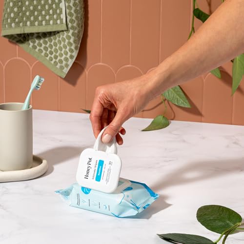 The Honey Pot Company - Feminine Wipes - Sensitive - pH Balancing, Herbal Infused Plant-Based Feminine Care for Sensitive Skin - Cleansing Wipes for Women - 30ct