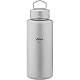 ATiAP Titanium Water Bottle Sport Bottle 1000ml/700ml Ultralight Leakproof for Outdoor Camping Hiking (700ml)