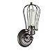 CLAXY Ecopower Vintage Style Industrial Oil Rubbed Bronze Mini Wire Cage Wall Sconce