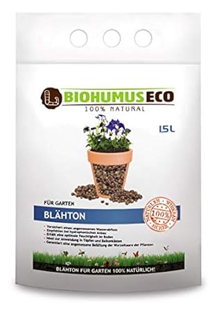 BIOHUMUSECO BLÄHTON natürlich ohne Chemie, Garten, 100% Natural, 1,5 l, Weiß