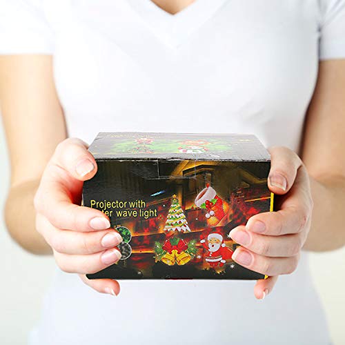 TWFRIC 2 in 1 Projector Light for Hoilday, 12 Slide Patterns Projector Lights Remote Control Colorful Light Flowing Water Ripple Effects for Xmas Birthday Valentine's Day Parties Outdoor Indoor Use - Thumbnail 7