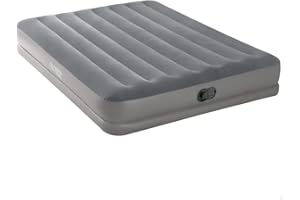 INTEX Matelas pneumatique standard Prestige 64114E Dura-Beam : Fiber-Tech – Queen Size – Pompe électrique USB intégrée – Haut