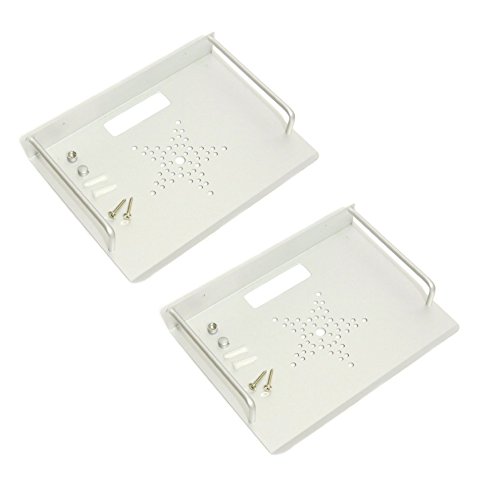 Mandydov 2pcs Single-layer Alumimum Alloy Wall Mount Shelf Bracket / Holder / Stand for TV Box, Apple TV, Roku 3/ 2, Router, Set Top Box, Mini PC, TV accessories
