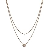 Fossil Women's Rose Gold-Tone Necklace, Color: Rose
