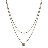 Fossil Women's Rose Gold-Tone Necklace, Color: Rose