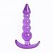 NWDoll Crystal Jellies - TPE Butt Plug Massagers - Ribbed Dildo/Anal Plug - For Beginners (Purple)