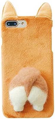 Unnfiko Soft Fur Case For Iphone X Cartoon Funny Cute Puppy Plush
