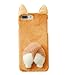 UnnFiko Soft Fur Case for iPhone 7 Plus, Cartoon Funny Cute Puppy Plush Animal Cat Butt Corgi Tail Brown Ear Hair Creative Design 8 Plus Case for Girls Women (Brown Corgi, iPhone 7 Plus / 8 Plus)