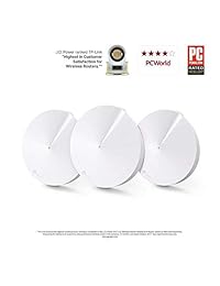 TP Link Deco Sistema WiFi de malla para el hogar (3 unidades)   Reemplaza el enrutador WiFi y extensores de rango, configuración sencilla, compatible con Alexa, hasta 4.500 sq. Cobertura (M5) con cable BONUS 3' Cat5e