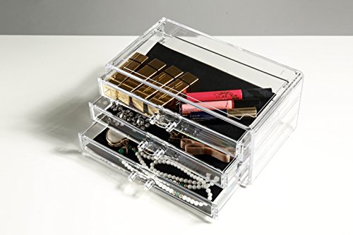 Unique Home Acrylic Jewelry and Cosmetic Storage Makeup Organizer Set, 4 Piece - Thumbnail 5