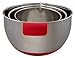 9 Pc Stainless Steel Mixing Bowls Set With Pour Spout, Best Kitchen Gift, , Non Slip Silicone Base Bowls With Handle, Measurement Marks In Each Bowl, Grater Attachments And Leak-Proof Lids. (Red)