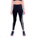 MANSTORE?Women's?Workout?Leggings?Pant?Solid?Splice?Grey?9-inch?Tight?Pants (grey,L)