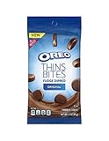 Oreo Thins Bites Fudge Dipped Chocolate Sandwich Cookies, Original Creme, 8 Count Tray, 13.6 Ounce