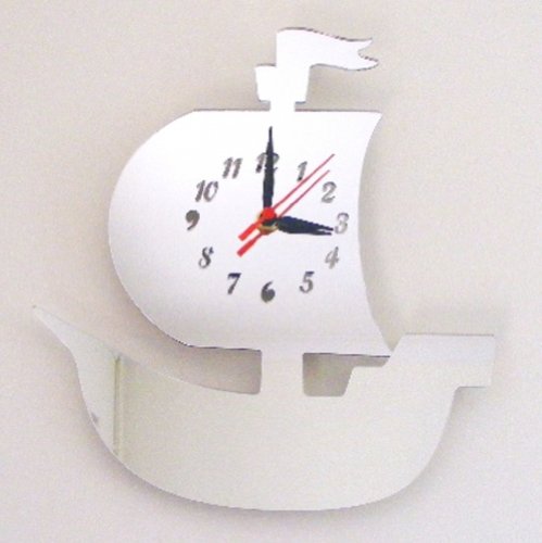 Super Cool Creations Pirate Ship Clock Mirror 30cm x 25cm
