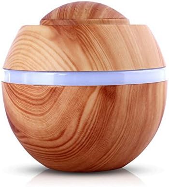 [UPGRADED VERSION]Essential Oil Diffuser,eco-friendly 500ml USB Air Aroma Humidifier Ultrasonic LED 7 Color Light for Baby Home Office (B)