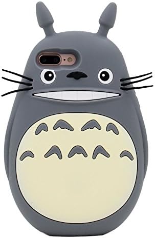 iPhone 7 Plus Case, MC Fashion Lovely 3D Cute Japanese Cartoon Totoro Soft Silicone Protective Case for Apple iPhone 7 Plus (2016) and iPhone 8 Plus (2017) (Totoro) Wireless Phone Accessory