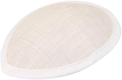 High Quality Chic Colorful Fashion Round/Teardrop Hat Fascinator Millinery Base DIY Gifts 2016 - White, TearDrop