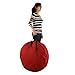Elf Stor Bag-30” Round-Protect Holiday, Easter, Fall & Christmas Artificial Wreaths & Garland-Red Zippered Canvas Tote with Handles Decorative Wreath Storage Bag, 30