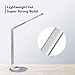 TaoTronics Aluminum Alloy Dimmable LED Desk Lamp with USB Charging Port, Table Lamp for Office Lighting, 3 Color Modes & 6 Brightness Levels, Silver, Philips Enabled Licensing Program