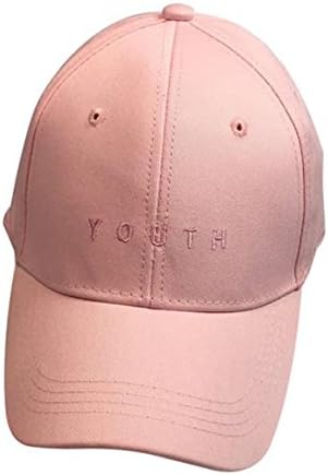 HN Embroidery Cotton Baseball Cap Blank Hat Solid Color Velcro Adjustable (Pink-204)
