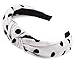 STHUAHE Pack of 5 Women Girls Handmade Wide Dot Chiffon Cloth Cross Knot Hair Hoop Hairband Headband Headwear Hair Accessories (5 Color)