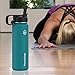 Thermoflask COS1161621GG Gre 24-Ounce Double Wall Vacuum Insulated Stainless Steel Water Bottles (Grey/Teal), 24 oz,