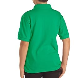 Dickies boys Short Sleeve Pique Polo, Gold, Large
