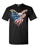 Shop4Ever® Eagle USA Flag T-shirt 4th of July Shirts