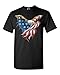 shop4ever Eagle USA Flag T-Shirt 4th of July Shirts Medium Black