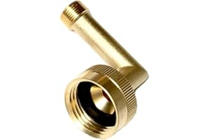 Shark Industrial Premium No-lead brass dishwasher swivel connector elbow fitting 3/8" comp x 3/4" FHT
