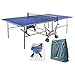 Kettler Outdoor Table Tennis Table - Axos 1 with Outdoor Accessory Bundle: 2 Halo 5.0 Paddles, Cover, and Balls.