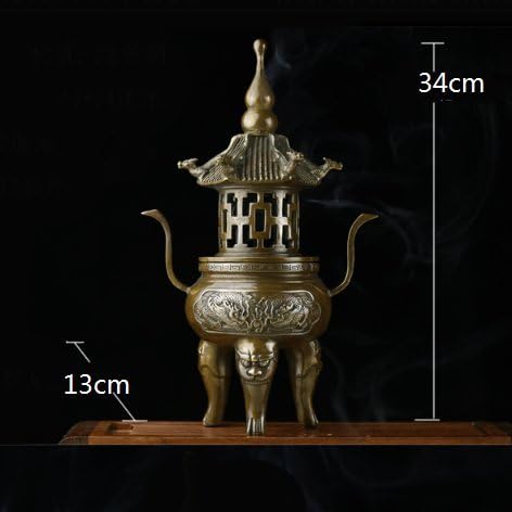 Fine Copper,Incense Burner,Tower Incense Burner,Incense Heaters,Antique,Incense Burner-B