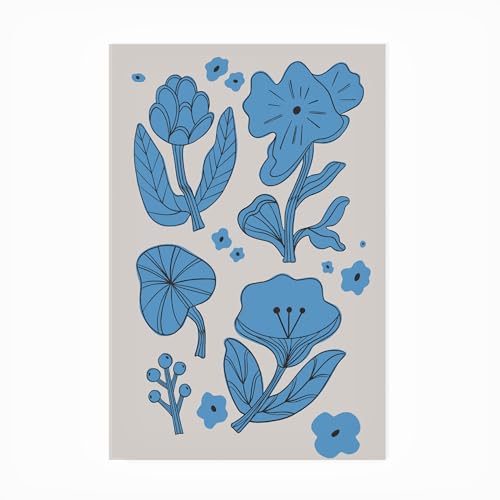 Trademark Fine Art Outdoor Canvas Art - jay stanley 'Blue Flowers' Wall Art for…