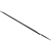 Nicholson Triangular Extra Slim Taper Hand File Without Handle, Single Cut, American Pattern, 6" Length