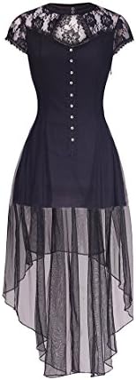 Viona Corset Elena Black Mesh Gothic Dress (XS)