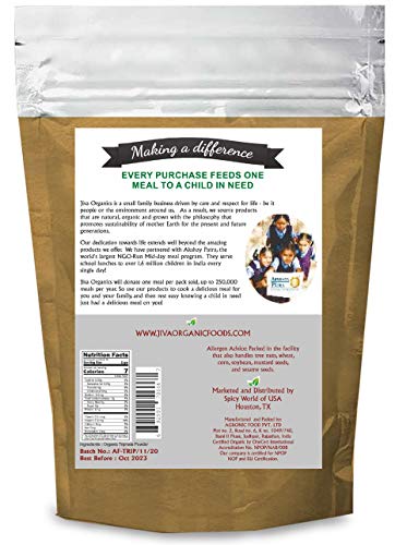 Jiva Organics Organic Triphala Powder 7 Ounce Bag - Ground Amla, Bhibitaki, and Haritaki Fruits Blended, 100% Natural & Non-GMO