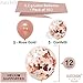 KatchOn, Rose Gold 20 Balloon Number - 40 Inch, Pack of 12 | 20 Balloons with Confetti | Cute 20 Birthday Decorations for Her | 20th Birthday Balloons | Happy 20th Birthday Decorations for Women