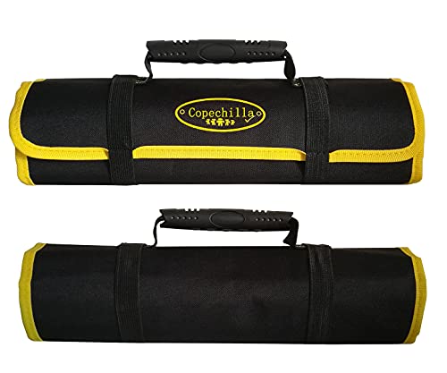 Copechilla Tool roll Canvas Professional Portable with 22 Pockets,Rubber Handle,Material Double Layer Thickening 600D Oxford,59X36CM,Roll Tool Bag for Electrician,car Mechanic,Hand Tools Organizer — image 1