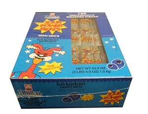 Amazon.com : Dorval Sour Power Belts Blue Raspberry Candy ...