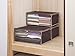 1Storage Charcoal Fiber Clothing Organizer Bags, Breathable Material, 3pcs, DarkBrown 902-01