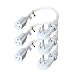 FIRMERST 1875W Flat Plug 1Ft Extension Cord 15A for Kitchen Home Appliance Office White (3 Pack) primary