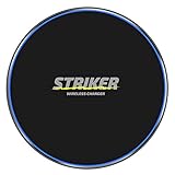 Striker Products Fast Wireless Charger Pad, 10W Wireless Charge Compatible w/Galaxy Note 9/S9/S9 Plus/Note 8/S8, 7.5W Compatible iPhone Xs Max/XR/XS/X/8/8Plus, 5W All QI-Enabled Phones(No AC Adapter)