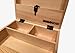 Locking Storage and Keepsake box with lid- Wooden Storage Box for Home - Treasure Box with compartments Natural Pine Wood Gift Boxes (Natural Wood)