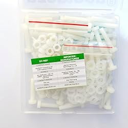 Pzsmocn 150 Pieces/50 Sets M5*25 mm Plastic White