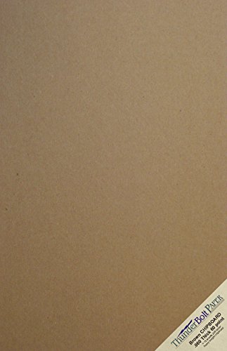 4 Sheets Brown/Gray Chipboard 60 Point Extra Thick 12" X 18" (12X18 Inches) Large|Poster Size .060 Caliper Extra X Heavy Cardboard as Thick as 15 Sheets 20# Paper