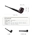 Futeng Handmade Straight Stems Ebony Wooden Smoking Tobacco Pipe with Accessories (Filter Elements, Filter Balls, 3 in 1 Scraper, Pipe Cleaners, Pipe tip Grips, Bag, Gift Box) (Wood Grain)