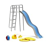 Lundby Stockholm 1:18 Dollhouse Garden Pool Accessories Water Slide Toys Set