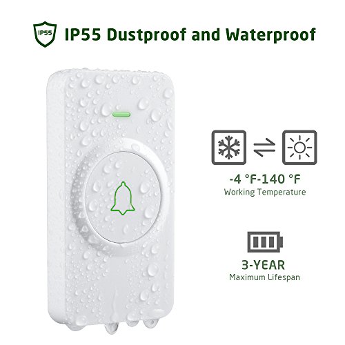 3 Wireless+AVANTEK+Waterpoof+Doorbell+Operating