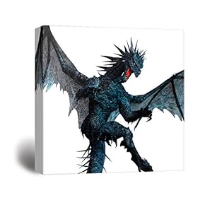 Wall26-Canvas Wall Art-Dragon Wings-Giclee Painting Wall Bedroom Living House Decoration Home Art - 12x12 inches
